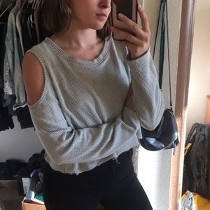 Cold shoulder Anthropologie Sweater